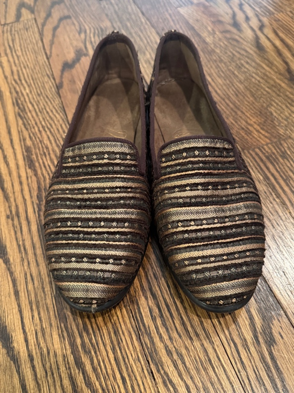 Aerosoles Striped Slip-On Fabric Loafers